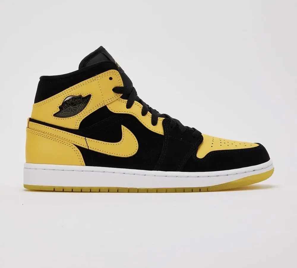 Jordan 1 Mid Taxi Nike Yellow Black Men’s Size 10